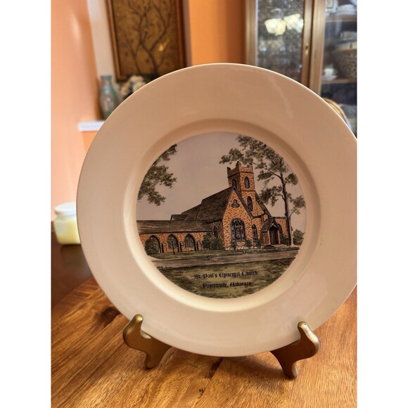 Souvenir Collector Plate, St Paul’s Episcopal Church, Fayetteville, Arkansas - Picture 4 of 8